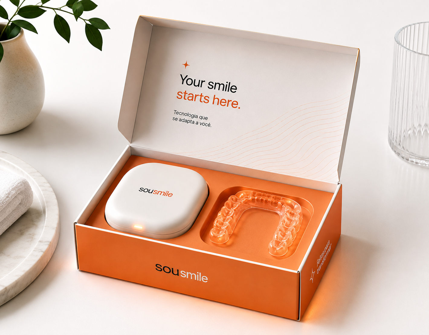 Kit SouSmile com alinhadores transparentes personalizados